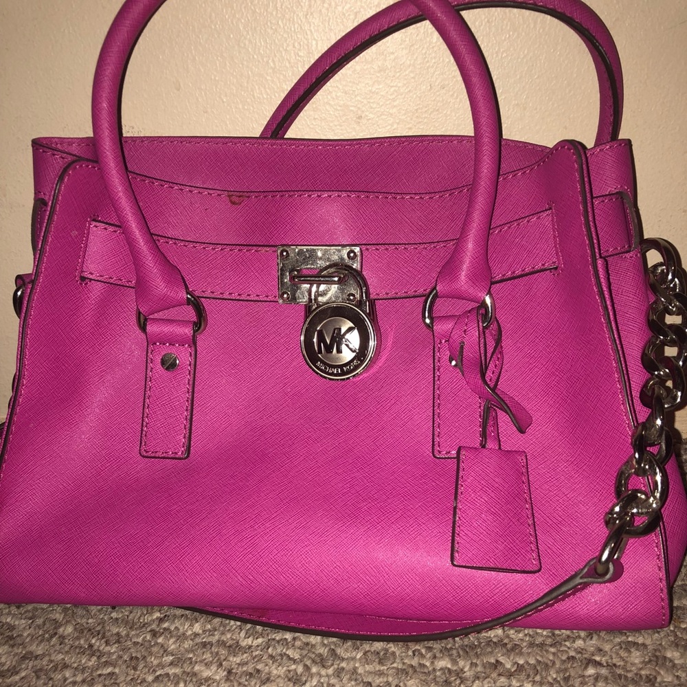 MICHAEL KORS Hot Pink Handbag &Wallet